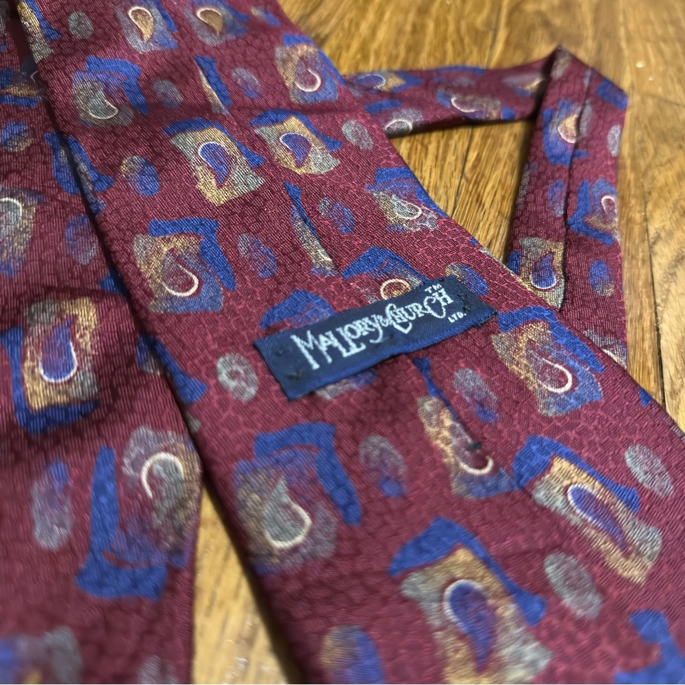 Mallory Church Burgundy Patterned Tie